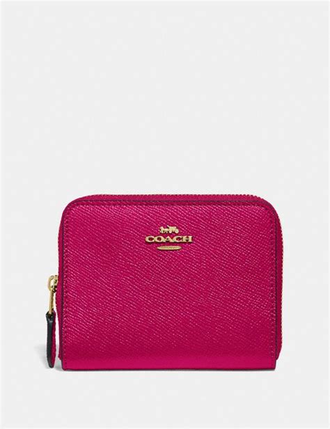 coach zip around wallet small